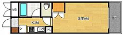 レスポワール中広 1Kの間取図画像