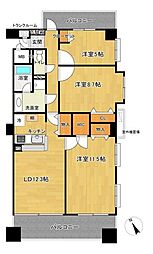 ライフレビュー川崎イースト 3LDKの間取図画像