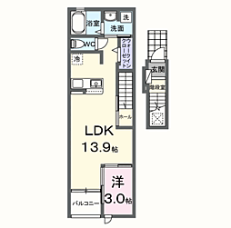 プロスペレ I 1LDKの間取図画像
