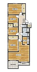 メゾンドルチェ白石壱番館 4LDKの間取図画像