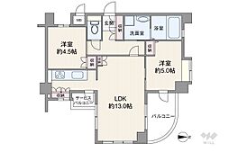 グランシティ目黒碑文谷 2LDKの間取図画像