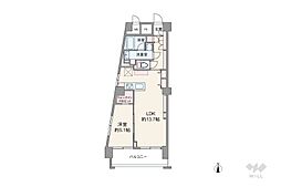 パシフィック自由が丘マンション 1LDKの間取図画像