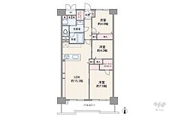 シティコープ大森東1号棟 3LDKの間取図画像