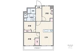 尻手ビル 3LDKの間取図画像