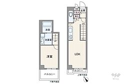 セザール碑文谷 1LDKの間取図画像