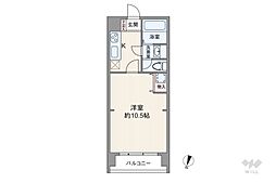 コーポ大岡山 1LDKの間取図画像