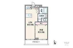 蒲田グリーンハイツ 1LDKの間取図画像