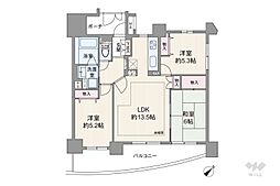エンゼルコート新川崎 3LDKの間取図画像