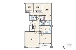 青葉台ロイヤルガーデン 3LDKの間取図画像