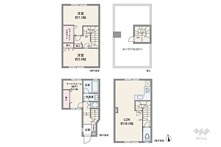 間取りは専有面積87.45平米の2SLDK。