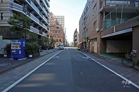 敷地南側の前面道路(東側から)