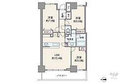ブリリアタワー川崎 3LDKの間取図画像