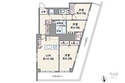 柿の木坂パレス 3LDKの間取図画像