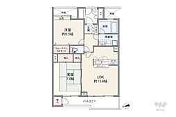 ベルググランデ鷺沼 2LDKの間取図画像