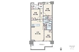 レジデンスコート馬事公苑 3LDKの間取図画像