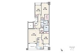 パーク・ハイム学芸大学センターコート 3LDKの間取図画像