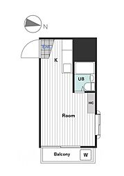 メゾン・ド・シェル ワンルームの間取図画像