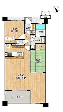 間取り エクアス津田沼 6階/-