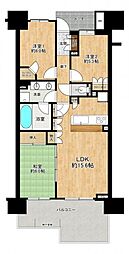 シティハウス柏ステーションコート 3LDKの間取図画像