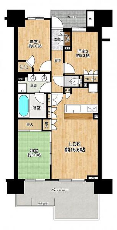 3LDK 間取り