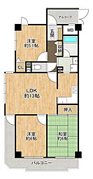 ルネ香里園 3LDKの間取図画像
