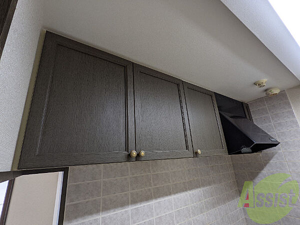 画像21: キッチン上段に収納がありますので、食器などを収納出来ます。