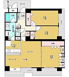間取図画像 3LDK