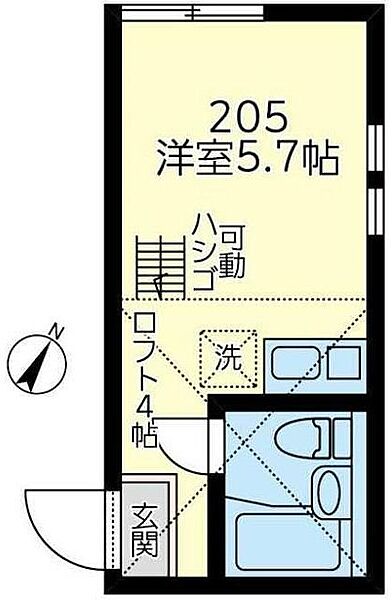 ユナイト野島アレッサンドロ 202｜神奈川県横浜市金沢区乙舳町(賃貸アパート1R・2階・11.10㎡)の写真 その2