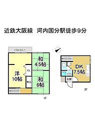 シャトールメール 3DKの間取図画像