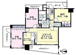 間取図画像 2SLDK