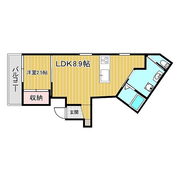 ブロンテ北在家EAST 201｜兵庫県加古川市加古川町北在家(賃貸アパート1LDK・2階・27.95㎡)の写真 その2