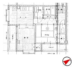 東京メトロ東西線 浦安駅 徒歩9分の賃貸マンション 3階2DKの間取り