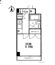 東京メトロ東西線 葛西駅 徒歩6分の賃貸マンション 3階1Kの間取り