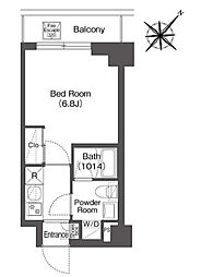 東京メトロ東西線 南行徳駅 徒歩9分の賃貸マンション 3階1Kの間取り