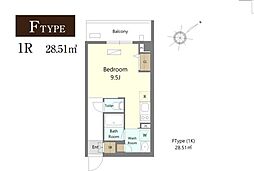 東京メトロ東西線 浦安駅 徒歩8分の賃貸マンション 3階ワンルームの間取り