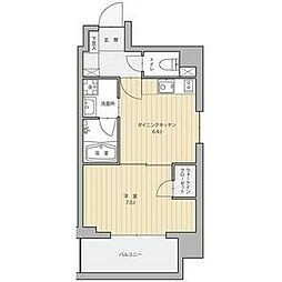 JR総武線 錦糸町駅 徒歩8分の賃貸マンション 5階1DKの間取り