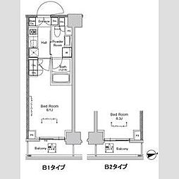 東京メトロ東西線 木場駅 徒歩9分の賃貸マンション 7階1Kの間取り