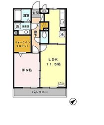 都営新宿線 船堀駅 徒歩13分の賃貸マンション 3階1LDKの間取り
