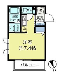 東京メトロ東西線 浦安駅 徒歩7分の賃貸マンション 4階ワンルームの間取り