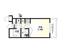 JR京葉線 舞浜駅 徒歩23分の賃貸マンション 2階ワンルームの間取り