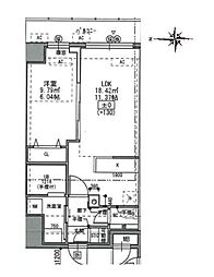 東京メトロ東西線 西葛西駅 徒歩9分の賃貸マンション 6階1LDKの間取り