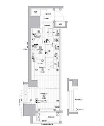 JR総武線 亀戸駅 徒歩10分の賃貸マンション 9階2Kの間取り