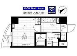 東京メトロ東西線 門前仲町駅 徒歩9分の賃貸マンション 9階1Kの間取り