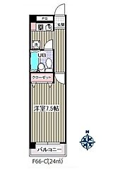 グランシャルム葛西 1Kの間取図画像