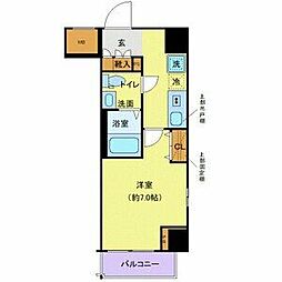 クレヴィスタ蒲田 1Kの間取図画像