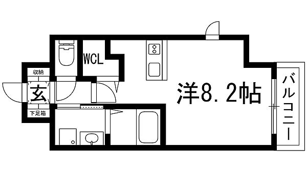 ONLYONE川西中央2 ｜兵庫県川西市中央町(賃貸マンション1R・2階・25.89㎡)の写真 その2