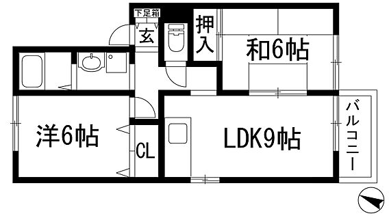 プランドール南花屋敷_間取り_0