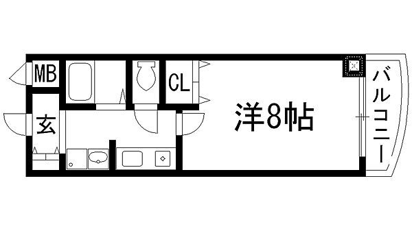 アドミール宝塚 ｜兵庫県宝塚市宮の町(賃貸マンション1K・3階・24.00㎡)の写真 その2