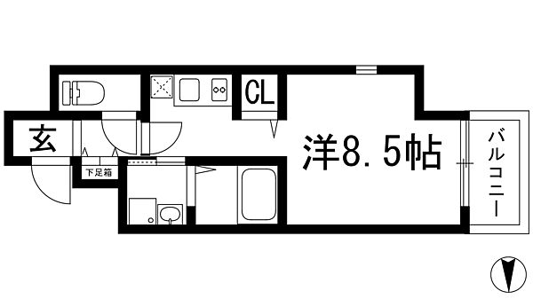 ONLYONE川西藤ノ木 ｜兵庫県川西市小花1丁目(賃貸マンション1R・4階・24.20㎡)の写真 その2