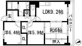 グランヴェール萩原  ｜ 兵庫県川西市萩原1丁目（賃貸マンション3LDK・5階・65.07㎡） その2